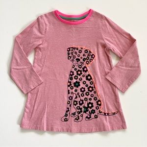 Mini Boden Pink Floral Dalmatian Tunic